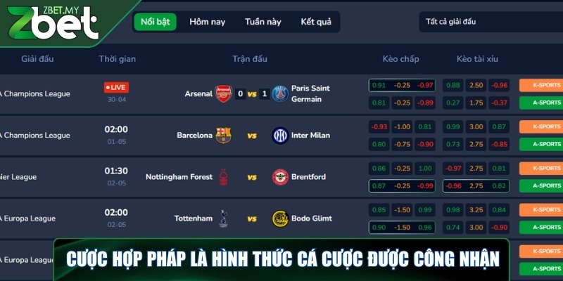 Cược hợp pháp là gì? Tại sao nên tham gia tại ZBET? 2 Cược hợp pháp là hình thức cá cược được công nhận