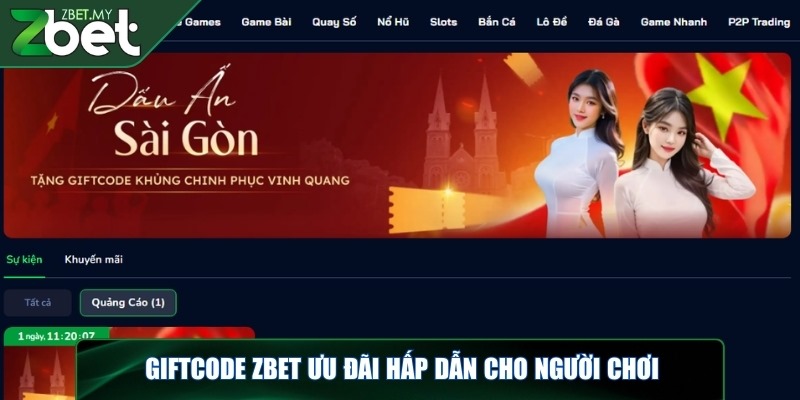 Giftcode ZBET - Cơ hội vàng gia tăng nguồn vốn khi cá cược 2 Giftcode ZBET ưu đãi hấp dẫn để người chơi nhận thưởng